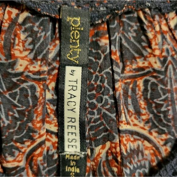NWOT Plenty by Tracy Reese Anthropologie Chiffon Boho Print Peasant Top sz.S - Picture 8 of 8